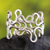 Silver band ring, 'Floral Paths' - Modern Fine Silver Band Ring