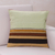Wool cushion cover, 'Parallel Contrasts' - Geometric Wool Striped Green Cushion Cover from Peru (image 2) thumbail