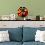 Ceramic plate, 'Women of the Highlands' - Ceramic plate