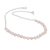 Cultured pearl beaded necklace, 'Dazzling Peru' - Cultured Peach Pearl and Sterling Silver Chain Necklace (image 2b) thumbail