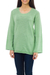 Alpaca blend sweater, 'Mint Charisma' - Women's Alpaca Wool Blend Pullover Sweater (image 2b) thumbail
