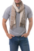 Men's 100% alpaca scarf, 'Nazca Warmth' - Hand Crafted Men's Alpaca Wool Patterned Scarf thumbail