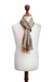 Men's 100% alpaca scarf, 'Nazca Warmth' - Hand Crafted Men's Alpaca Wool Patterned Scarf (image 2c) thumbail
