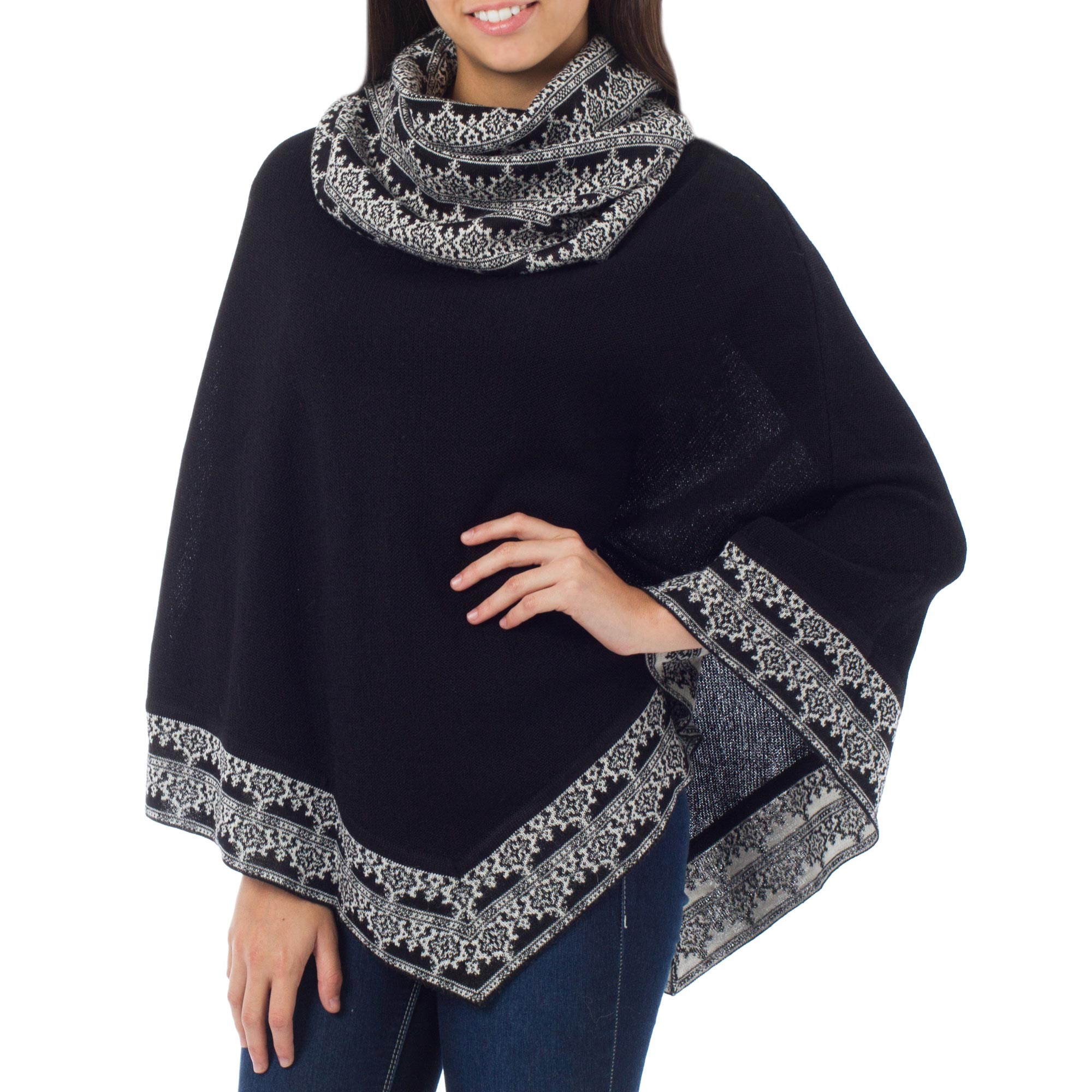 Novica alpaca poncho