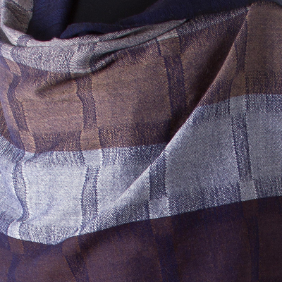 schal aus 100 % Alpaka - Handgewebter Schal aus Alpakawolle