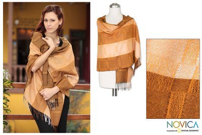 100% alpaca shawl, 'Sechura Dunes' - 100% alpaca shawl