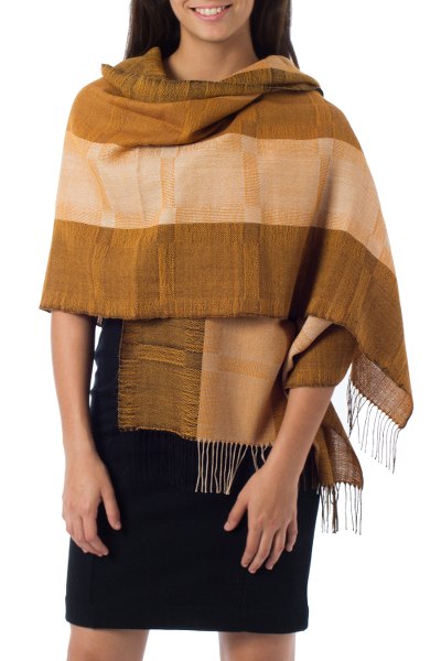100% alpaca shawl, 'Sechura Dunes' - 100% alpaca shawl