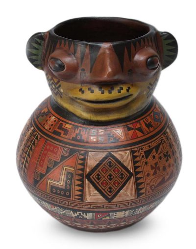 Aged Cuzco vase, 'Grandfather Andes' - Aged Cuzco vase