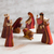 Wood nativity scene, 'Gifts for Baby Jesus' (set of 8) - Wood Nativity Scene Set of 8 Pcs Handmade Peru thumbail