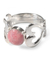 Rhodonite heart ring, 'Pink Love' - Handcrafted Heart Shaped Sterling Silver Rhodonite Ring thumbail