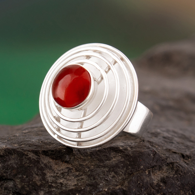 Agate cocktail ring, Pyramid of Protection