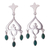 Chrysocolla chandelier earrings, 'Lima Empress' - Chrysocolla chandelier earrings (image 2a) thumbail