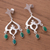 Chrysocolla chandelier earrings, 'Lima Empress' - Chrysocolla chandelier earrings (image 2b) thumbail
