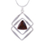 Mahogany obsidian pendant necklace, 'Modern Inca' - Mahogany obsidian pendant necklace thumbail