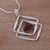 Mahogany obsidian pendant necklace, 'Modern Inca' - Mahogany obsidian pendant necklace (image 2b) thumbail