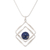 Lapis lazuli pendant necklace, 'Modern Inca' - Sterling Silver Pendant Lapis Lazuli Necklace thumbail