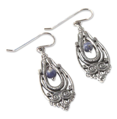 Sodalite dangle earrings, 'Classic Belle' - Sodalite dangle earrings