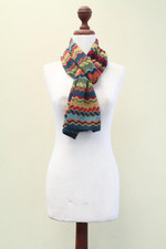 100% alpaca scarf, 'Fresh Winter' - Women's Alpaca Wool Scarf