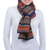 100% alpaca scarf, 'Lavish Winter' - Alpaca Wool Striped Scarf thumbail