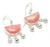 Opal dangle earrings, 'Beautiful Universe' - Pink Opal .925 Sterling Silver Handmade Earrings (image 2a) thumbail