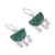 Chrysocolla dangle earrings, 'Beautiful Universe' - Hand Made Sterling Silver Chrysocolla Dangle Earrings (image 2c) thumbail