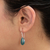 Chrysocolla dangle earrings, 'Inca Aesthetic' - Hand Made Sterling Silver and Chrysocolla Dangle Earrings (image 2e) thumbail