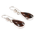 Mahogany obsidian dangle earrings, 'Inca Aesthetic' - Fair Trade Obsidian Dangle Earrings (image 2c) thumbail