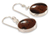 Mahogany obsidian dangle earrings, 'Inca Moons' - Sterling Silver and Obsidian Dangle Earrings thumbail