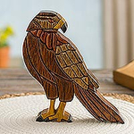 Hand Made Ishpingo Wood Sculpture, 'Majestic Eagle'