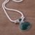 Chrysocolla pendant necklace, 'Amazon Wisdom' - Chrysocolla pendant necklace