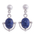 Lapis lazuli jewelry set, 'Mystique' - Handcrafted Lapis Lazuli Pendant and Earrings Jewelry Set (image 2e) thumbail