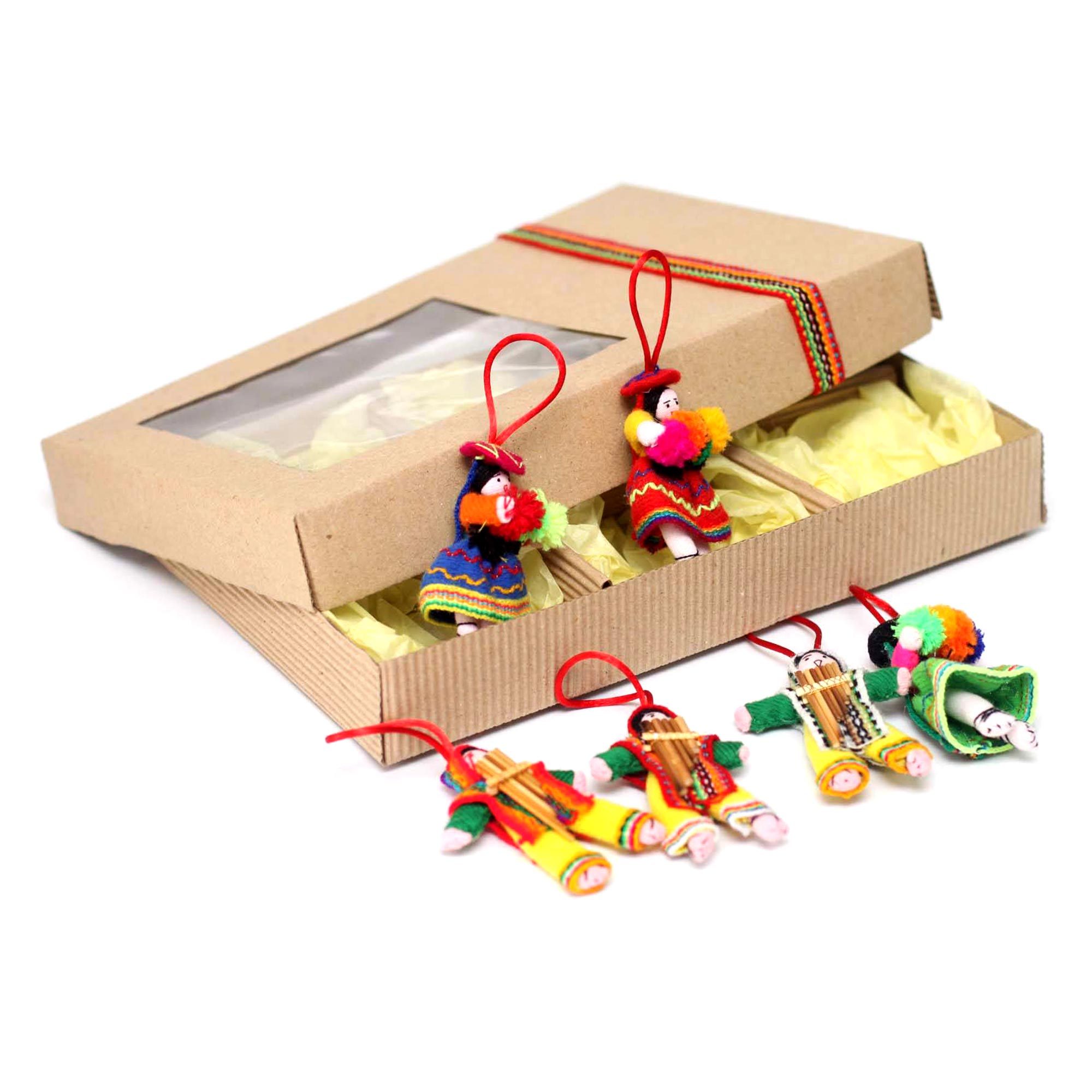 UNICEF Market | Set of 6 Handcrafted Folk Art Christmas Ornaments from