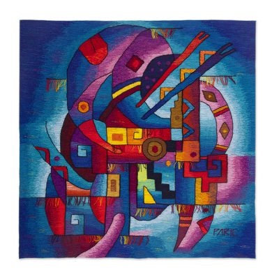 Alpaca blend tapestry, 'Water Spirit' - Alpaca blend tapestry
