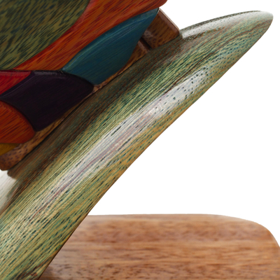Wood sculpture, 'Andean Butterfly' - Original Wood Butterfly Folk Art Sculpture