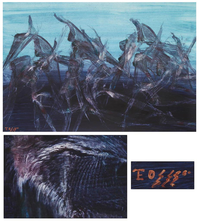 'Evolution of Flight' (2011) - Expressionist Painting from Peru (2011)