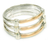 Gold accent band ring, 'Cuzco Warmth' - Hand Made 18K Gold Accent Sterling Silver Band Ring thumbail