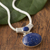 Lapis lazuli pendant necklace, 'Pacific Wisdom' - Unique Sterling and Lapis Lazuli Pendant Necklace (image 2b) thumbail