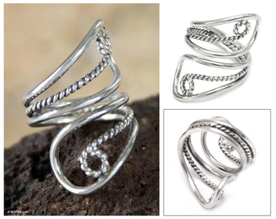 Sterling silver wrap ring, Song of Life