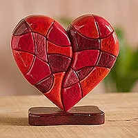 Featured review for Wood sculpture, Heart of Love