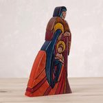 Wood sculpture, 'Sacred Family' - Unique Christianity Religious Wood Sculpture