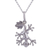 Silver pendant necklace, 'Gecko' - Handcrafted Sterling Silver Happy Lizard Pendant Necklace (image 2a) thumbail