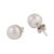 Cultured pearl stud earrings, 'White Light' - Fair Trade Silver and Cultured Pearl Stud Earrings (image 2c) thumbail