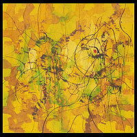 'Fantasy in Yellow' - Original Abstract Painting