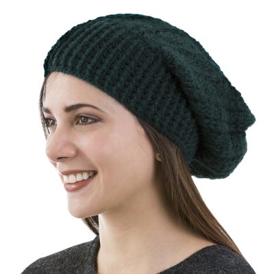100% alpaca hat, 'Trujillo Teal' - 100% alpaca hat