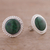 Chrysocolla button earrings, 'Amazon' - Hand Made Chrysocolla Button Earrings (image 2b) thumbail