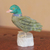 Serpentine and chrysocolla sculpture, 'Wild Duck' - Handcrafted Bird Sculpture (image 2) thumbail