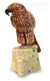 Aragonite and serpentine sculpture, 'Majestic Eagle' - Fair Trade Gemstone Brown Eagle Sculpture (image 2a) thumbail