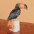 Onyx and jasper sculpture, 'Colorful Toucan' - Gemstone Bird Sculpture from Peru (image 2) thumbail