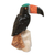 Onyx and jasper sculpture, 'Colorful Toucan' - Gemstone Bird Sculpture from Peru