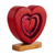 Wood sculpture, 'Heart Trio' - Artisan Crafted Women's Heart Shaped Folk Art Sculpture thumbail